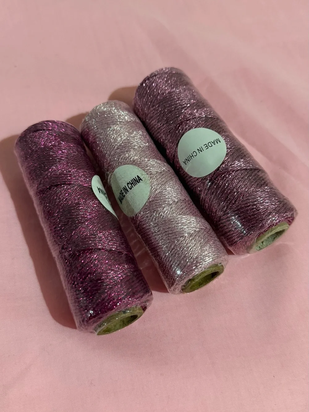 Sparkle Metallic curling ribbon Set of 3 shades of pink